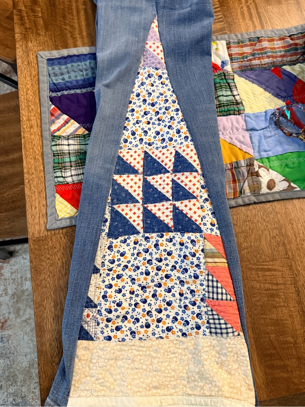 Prairie Star Patch Upcycled Jeans